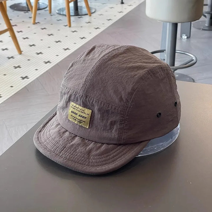 Casquette Japonaise à Bord Court Gris