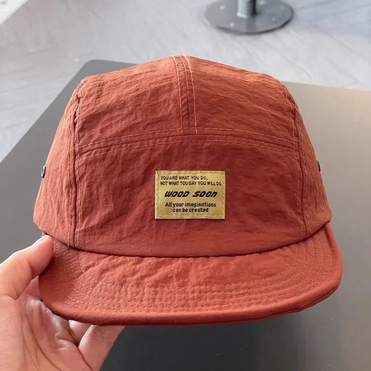 Casquette Japonaise à Bord Court Orange