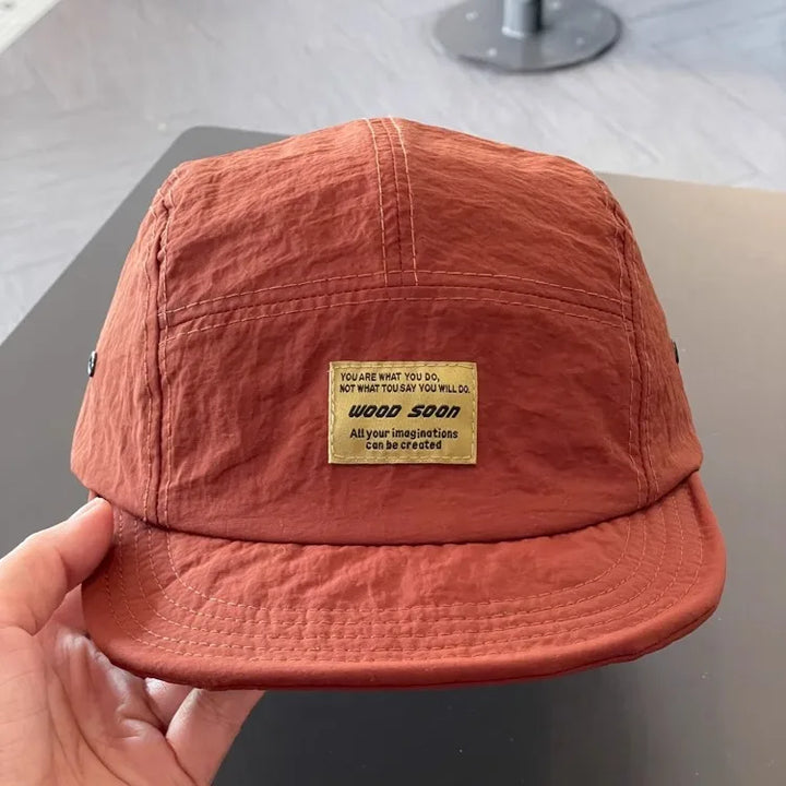 Casquette Japonaise à Bord Court Orange