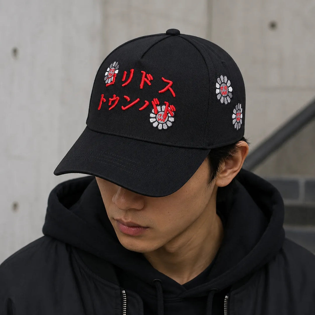 Casquette Japonaise à Broderie moderne