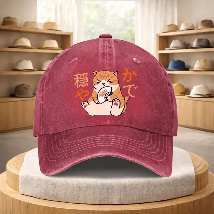 Casquette Japonaise Chat Mignon chic