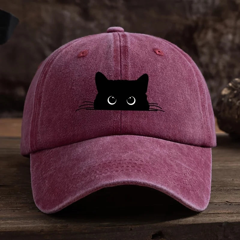 Casquette Japonaise Chat Noir Durable
