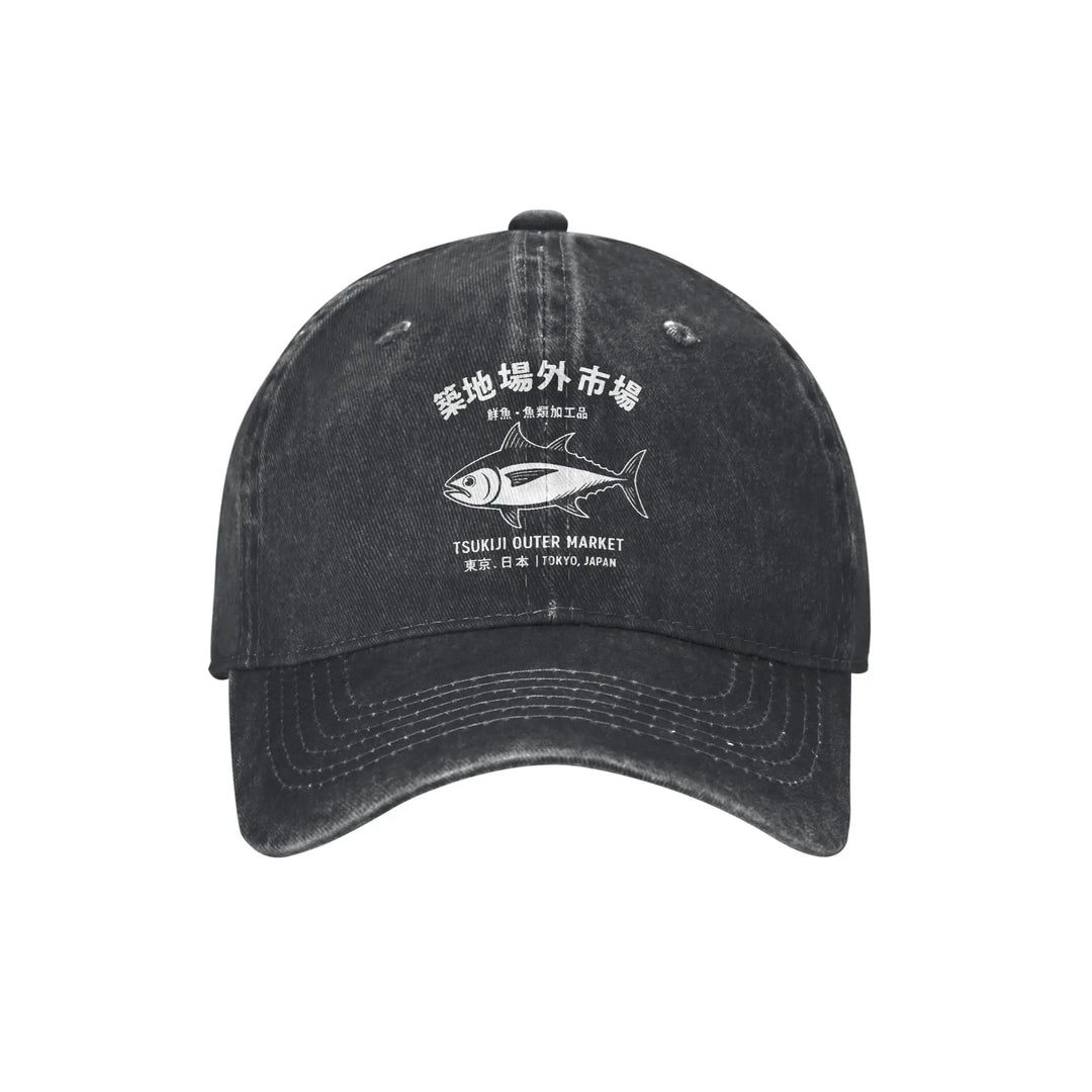 Casquette Japonaise Délavée Poisson