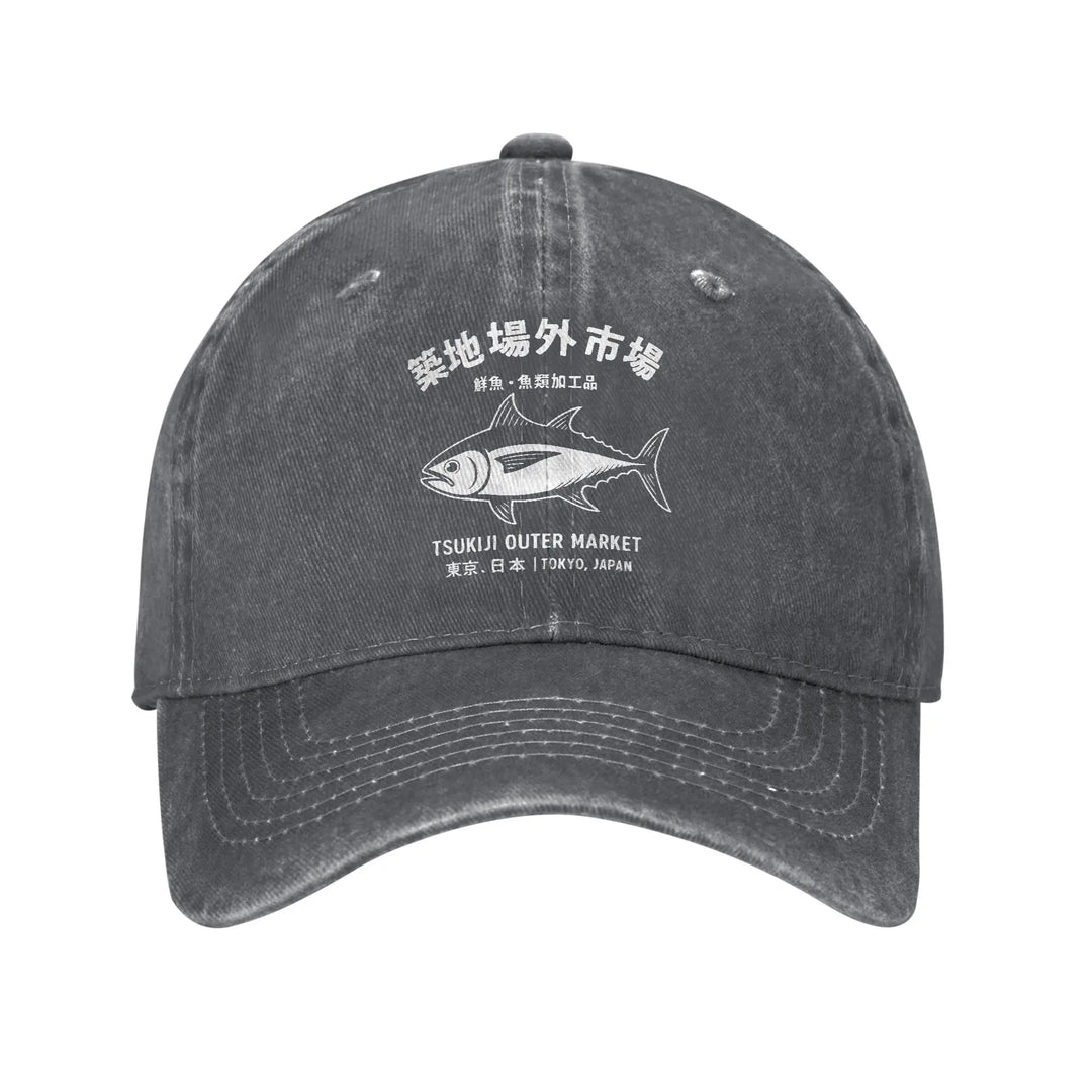 Casquette Japonaise Délavée Poisson remarquable