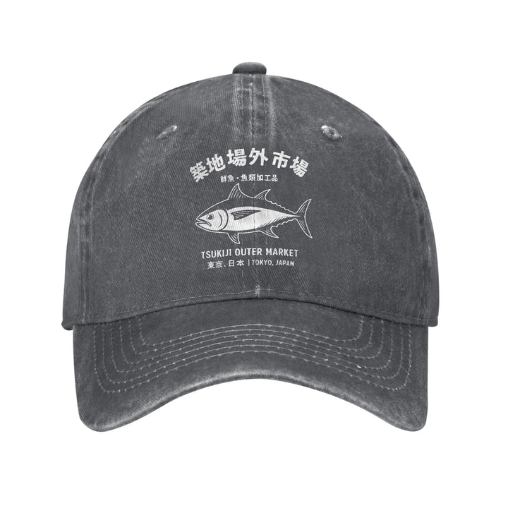Casquette Japonaise Délavée Poisson remarquable