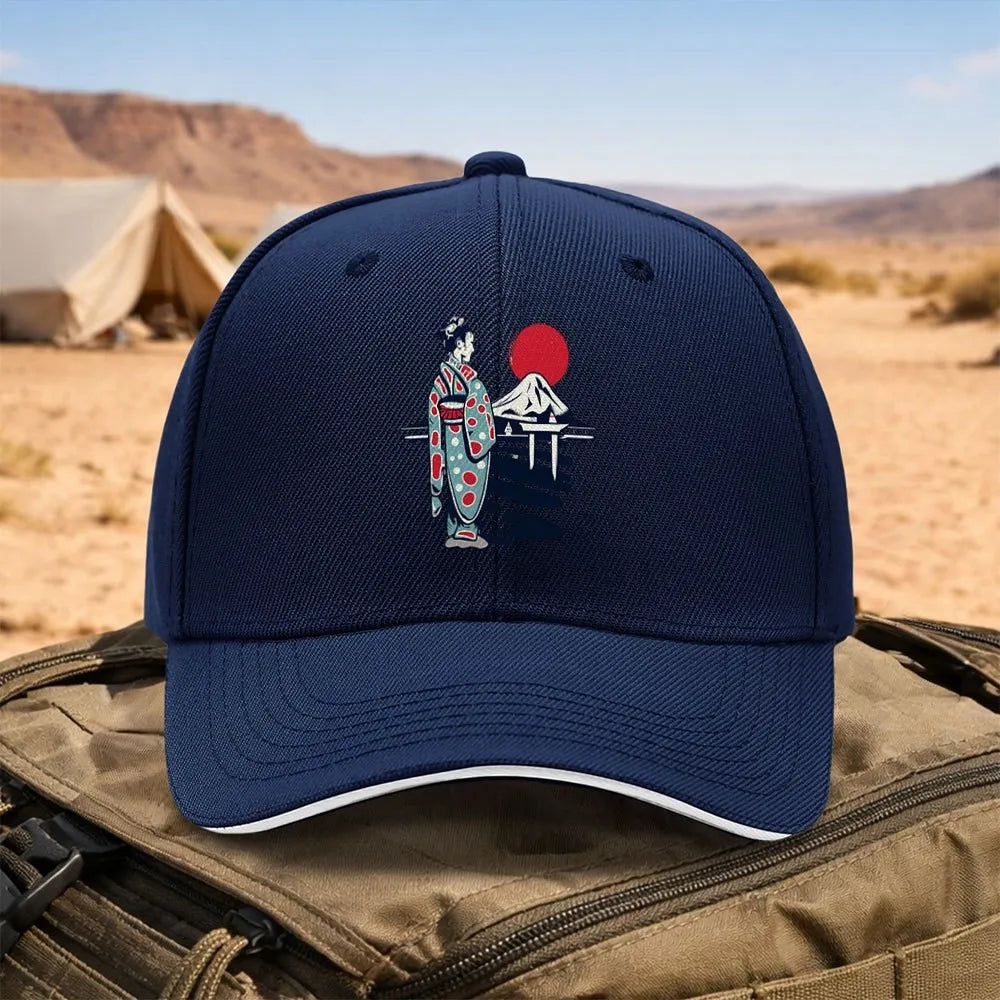Casquette Japonaise Geisha Bleu Foncé