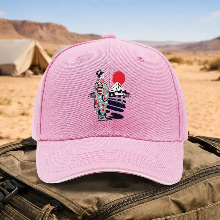 Casquette Japonaise Geisha Rose
