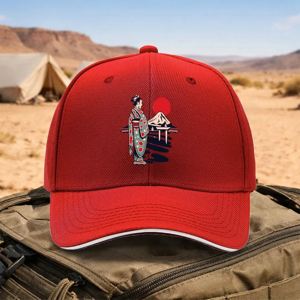 Casquette Japonaise Geisha Rouge
