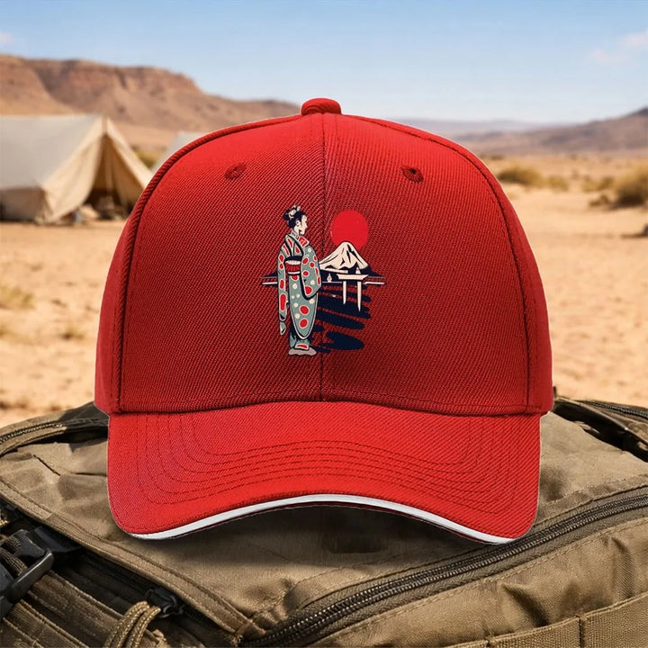 Casquette Japonaise Geisha Rouge