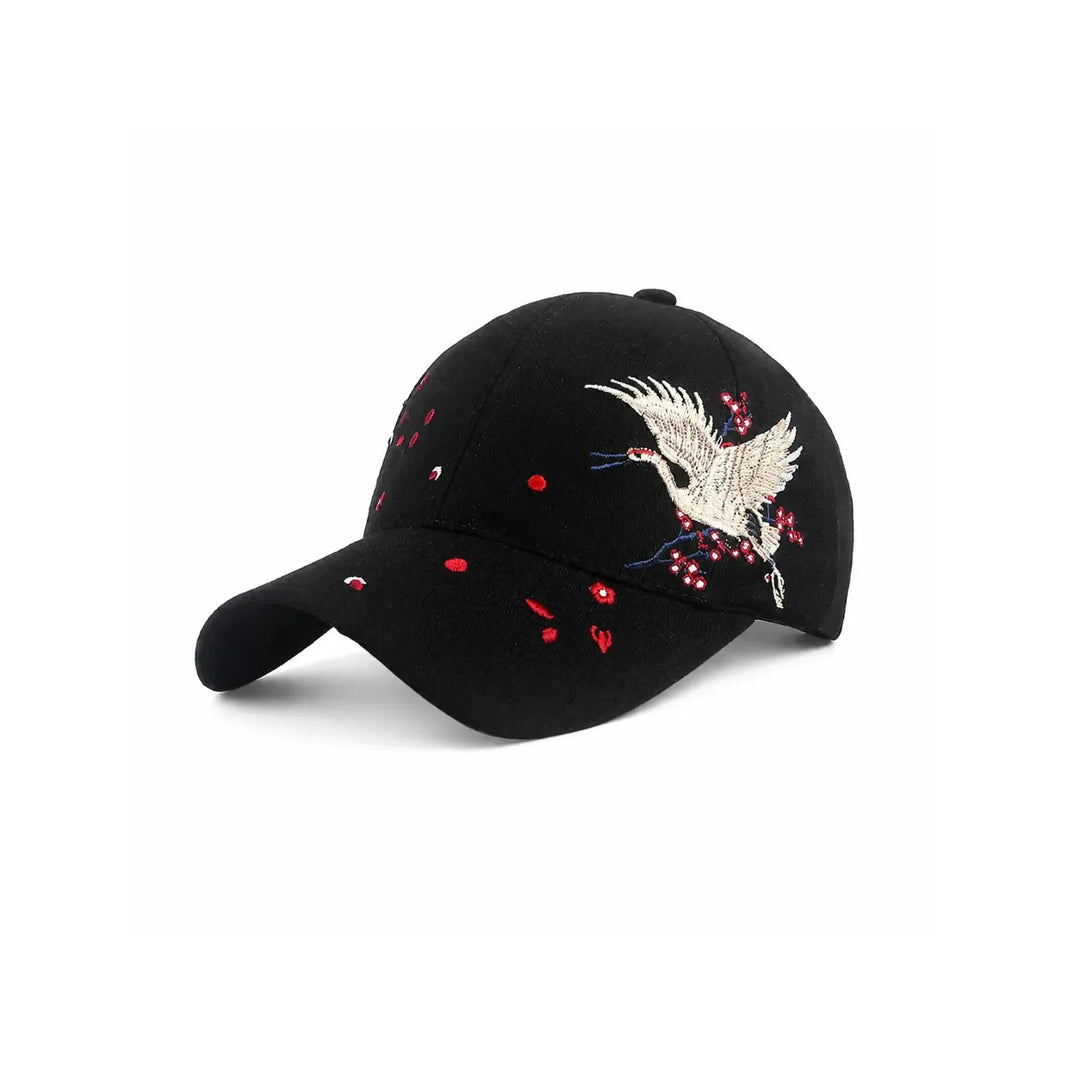 Casquette Japonaise Grues Fleuri