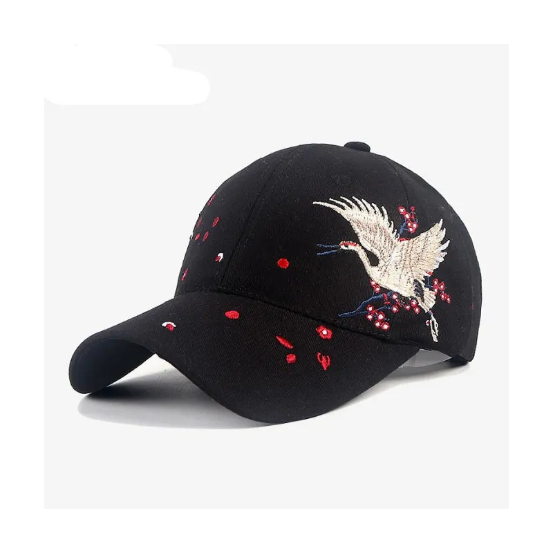 Casquette Japonaise Grues Fleuri