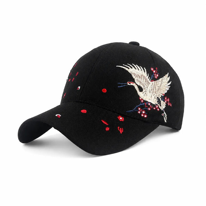 Casquette Japonaise Grues Fleuri originale