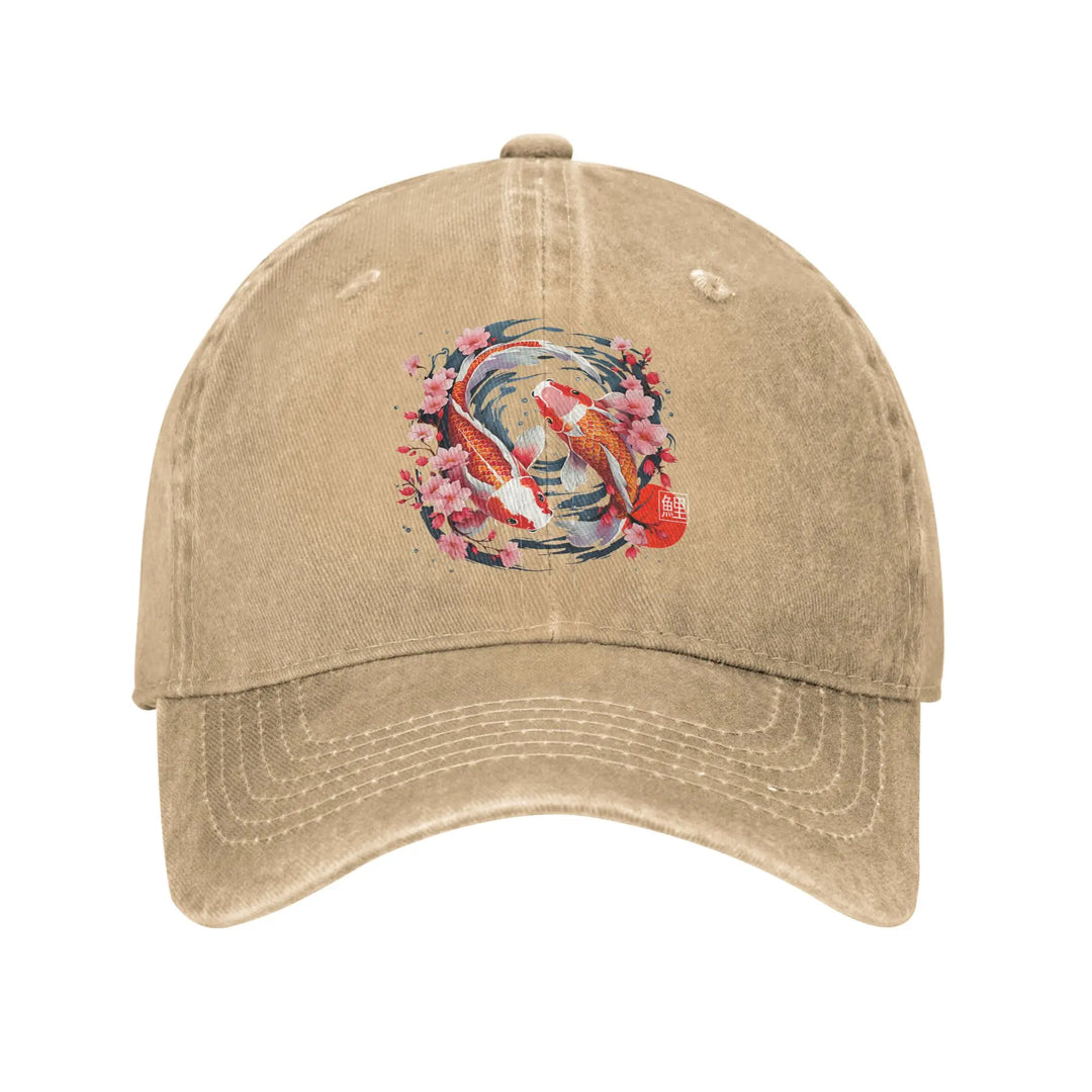 Casquette Japonaise Koi Sakura Beige