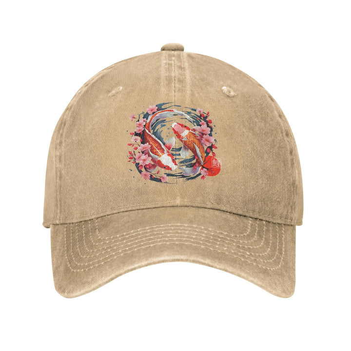 Casquette Japonaise Koi Sakura Beige