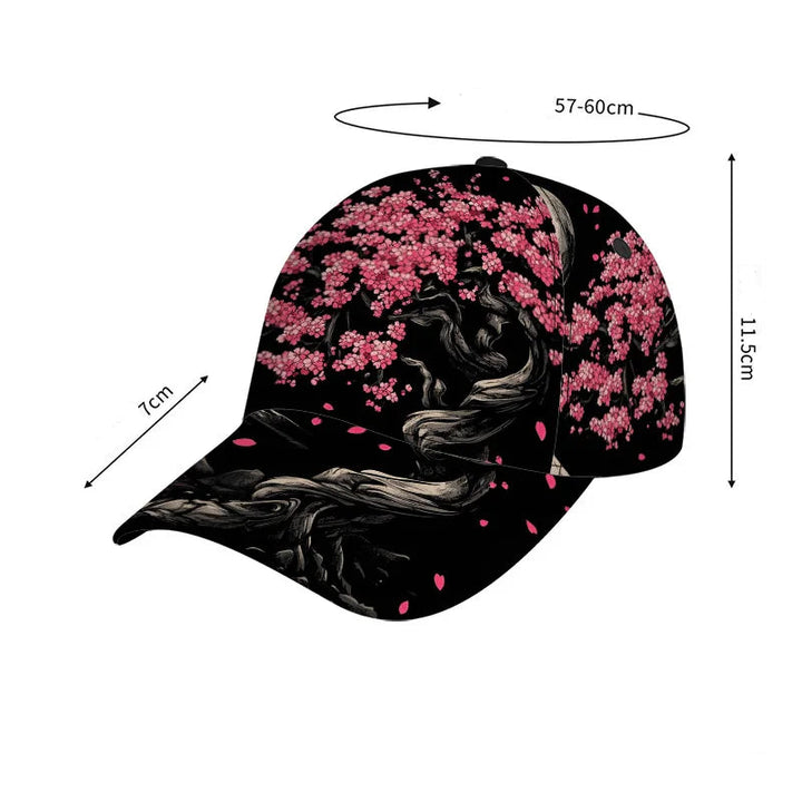 Casquette Japonaise Lune Sakura moderne