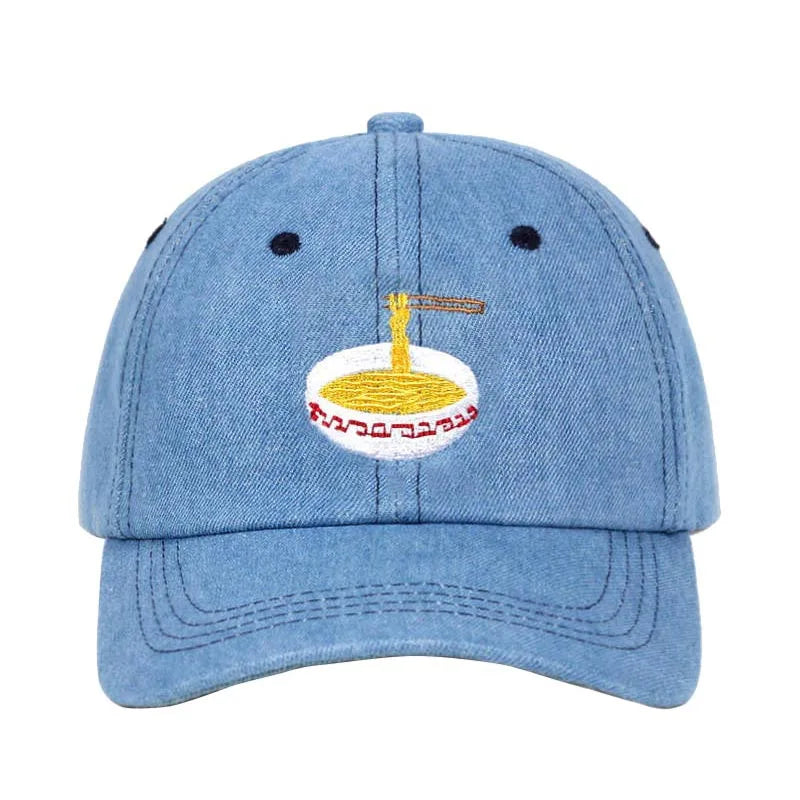 Casquette Japonaise Nouilles Bleu