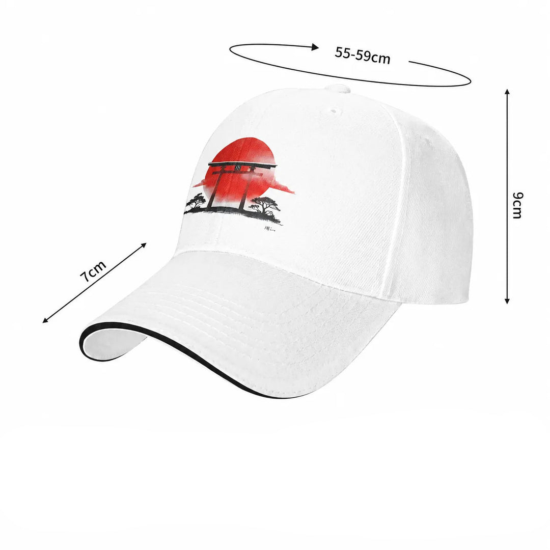 Casquette Japonaise Unisexe Torii Bleu Chic