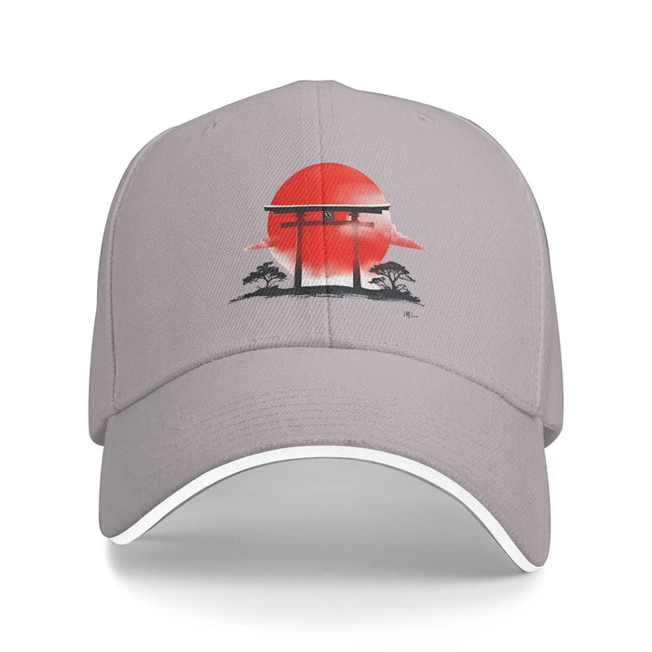 Casquette Japonaise Unisexe Torii Gris