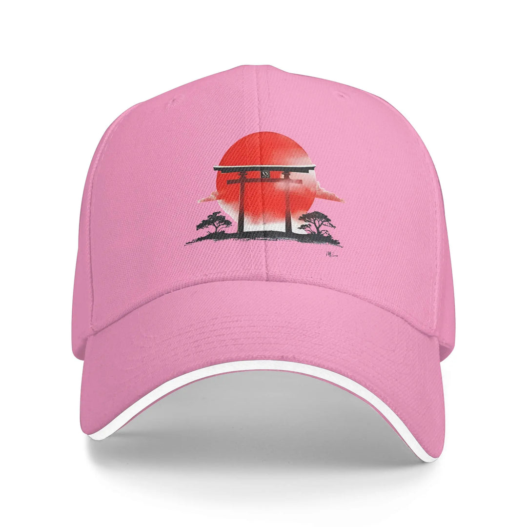 Casquette Japonaise Unisexe Torii Rose