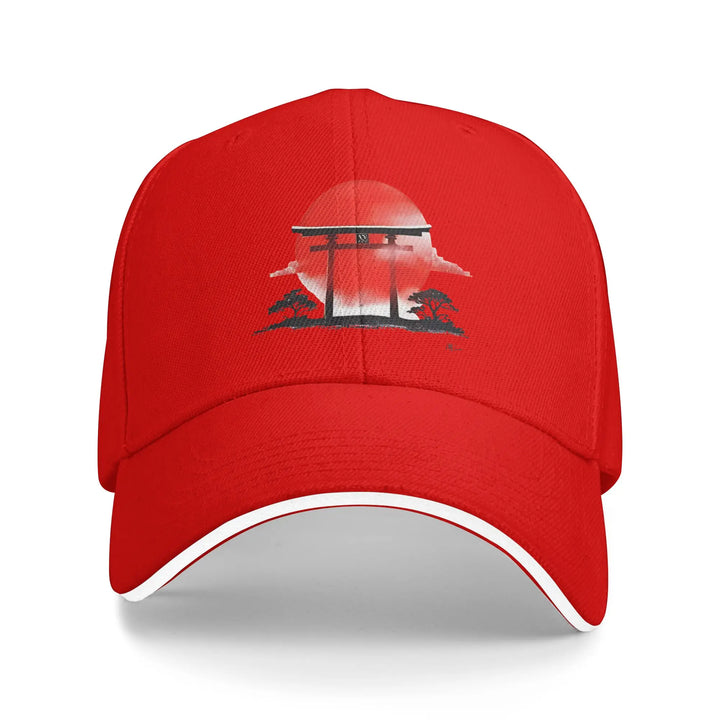 Casquette Japonaise Unisexe Torii Rouge
