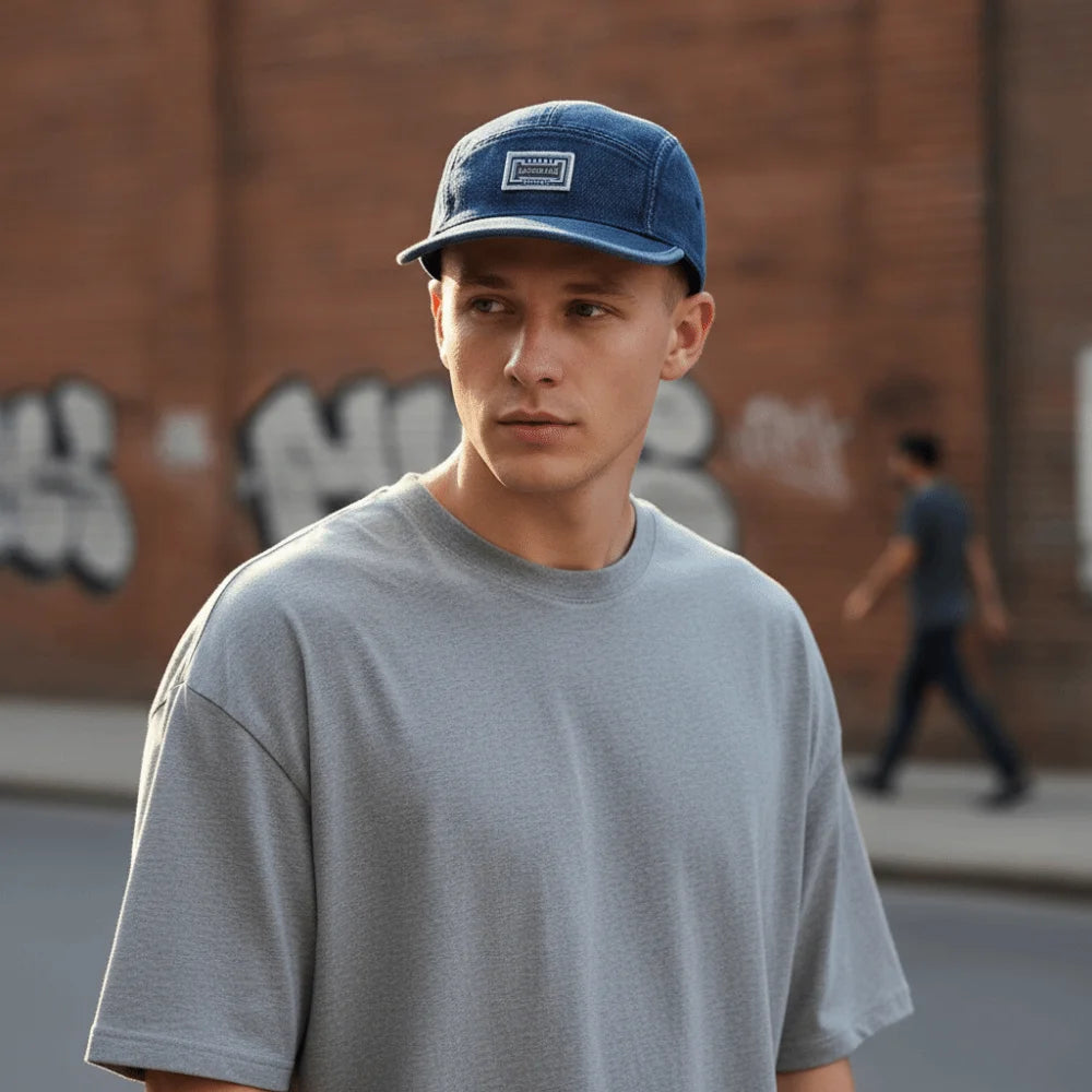 Casquette Japonaise en Denim Vintage