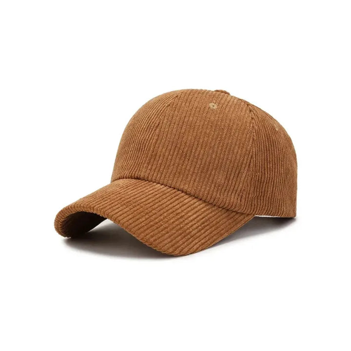 Casquette Japonaise en Velours Côtelé Marron Chic Original