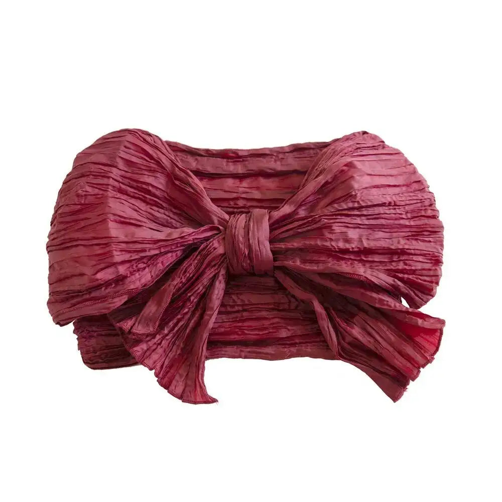 Ceinture Japonaise Plissée Bordeaux