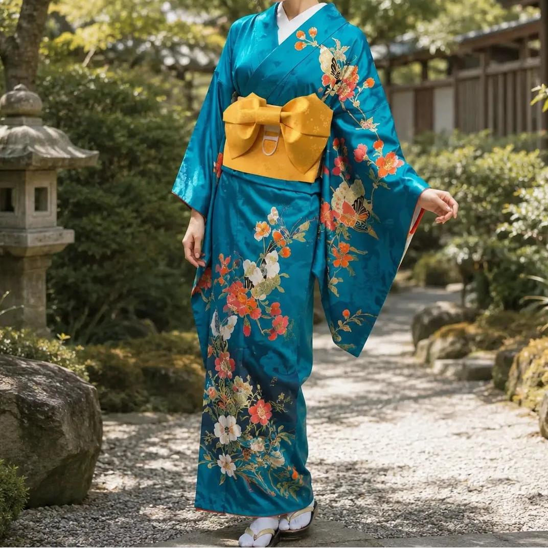 Ceinture Obi Jacquard à Nœud