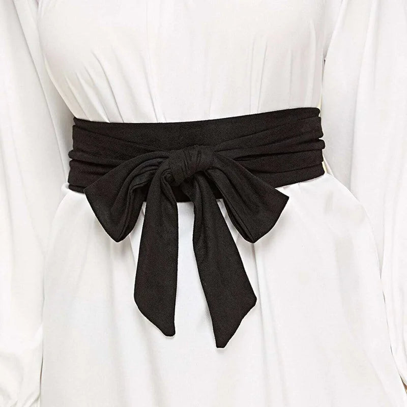 Ceinture Obi Japonaise Velouté Chic Noir