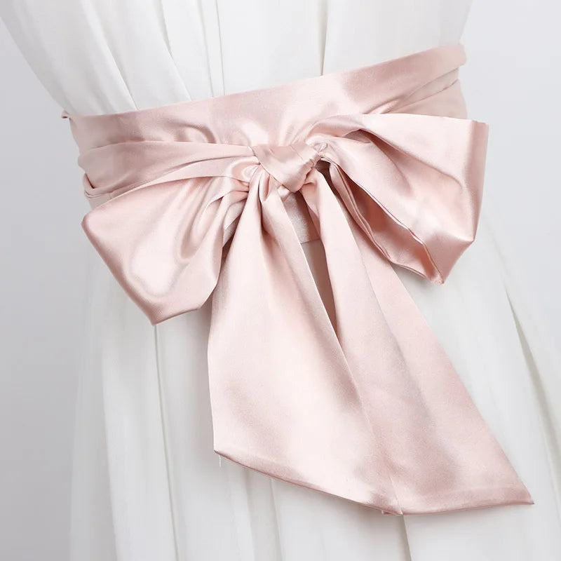 Ceinture Obi Japonaise en Satin Rose