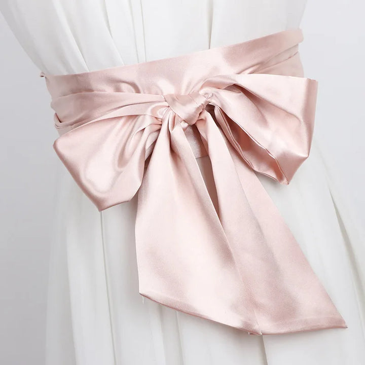 Ceinture Obi Japonaise en Satin Rose