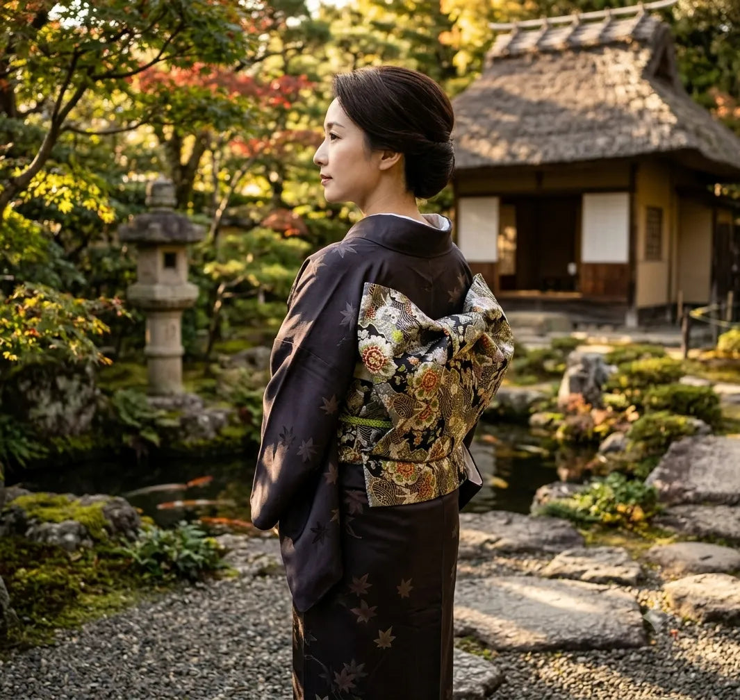 Ceinture Obi Japonaise pour Femme avec Nœud Chic