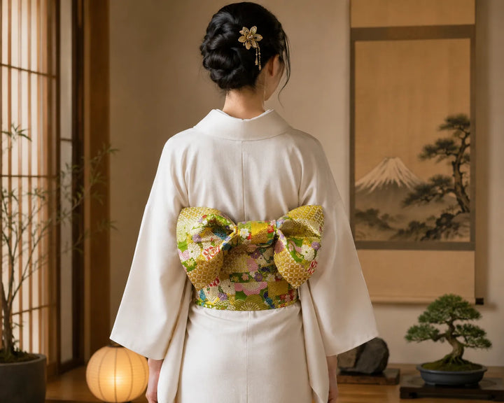 Ceinture Obi Jaune Chic Harmonieux