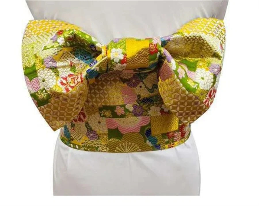 Ceinture Obi Jaune Chic Unique