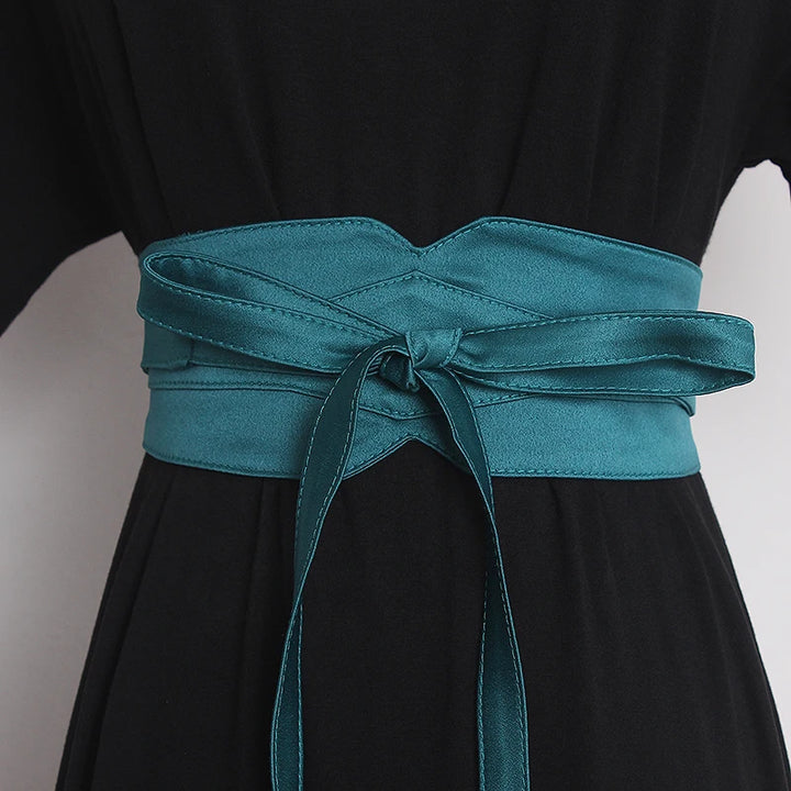Ceinture Obi Stylée Unie Vert