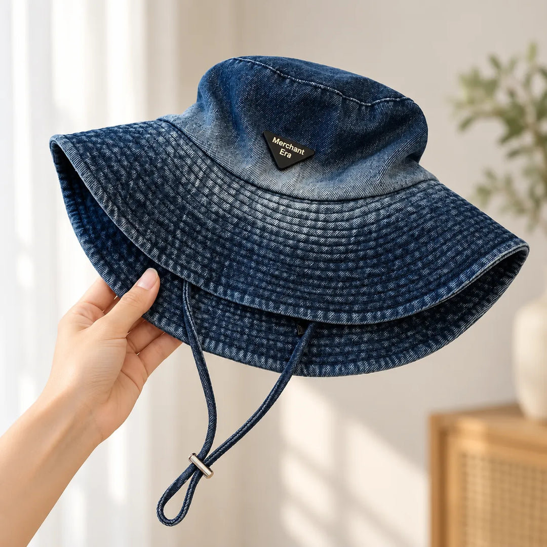 Chapeau Bob Japonais en Denim Bleu