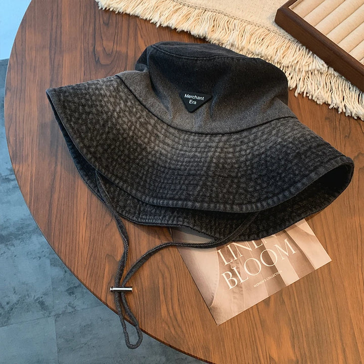 Chapeau Bob Japonais en Denim Noir