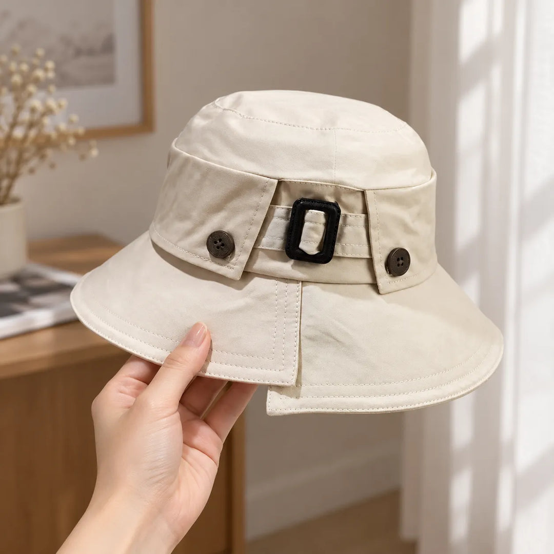 Chapeau Bob Été Japonais à Ceinture Blanc