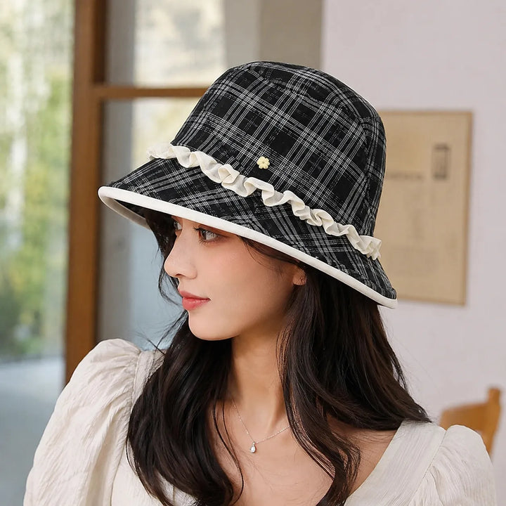 Chapeau Japonais Carreaux Vintage
