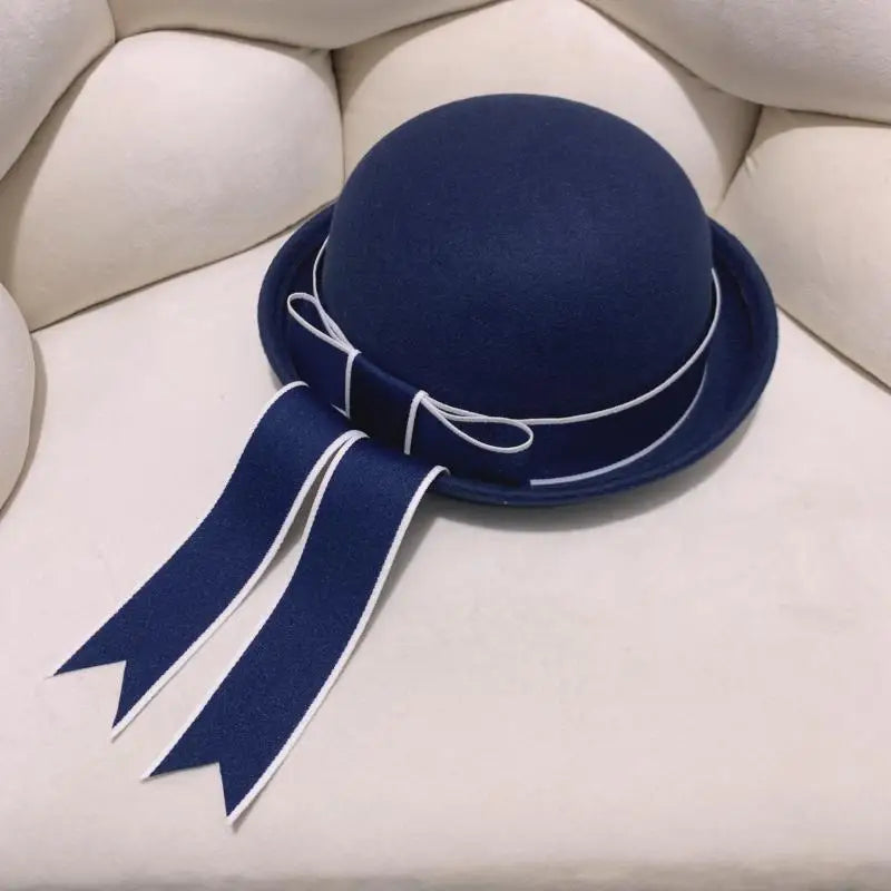Chapeau Japonais Kawai Bleu Marine