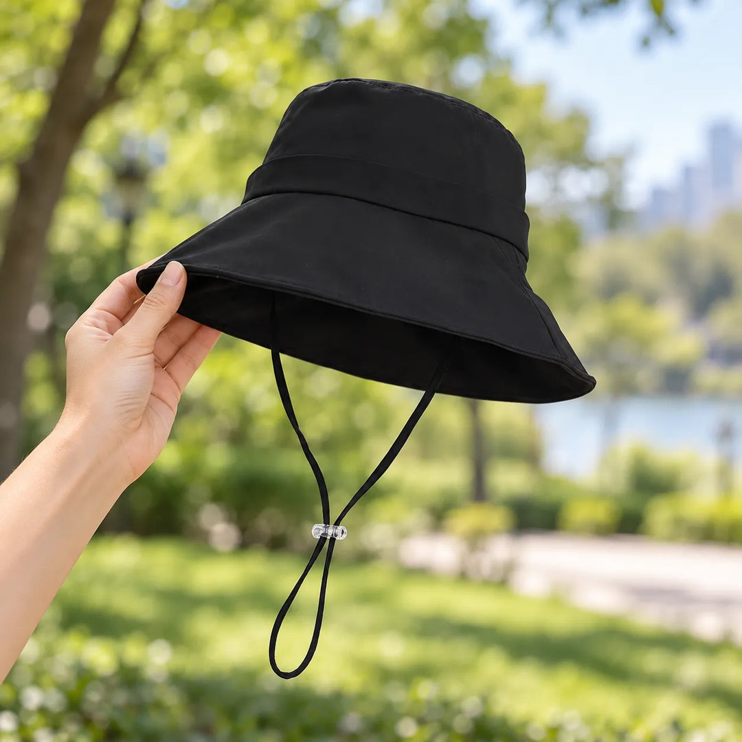 Chapeau Japonais à Nœud avec Ficelle Noir