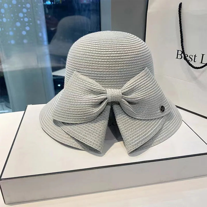 Chapeau Japonais à Noeud Gris