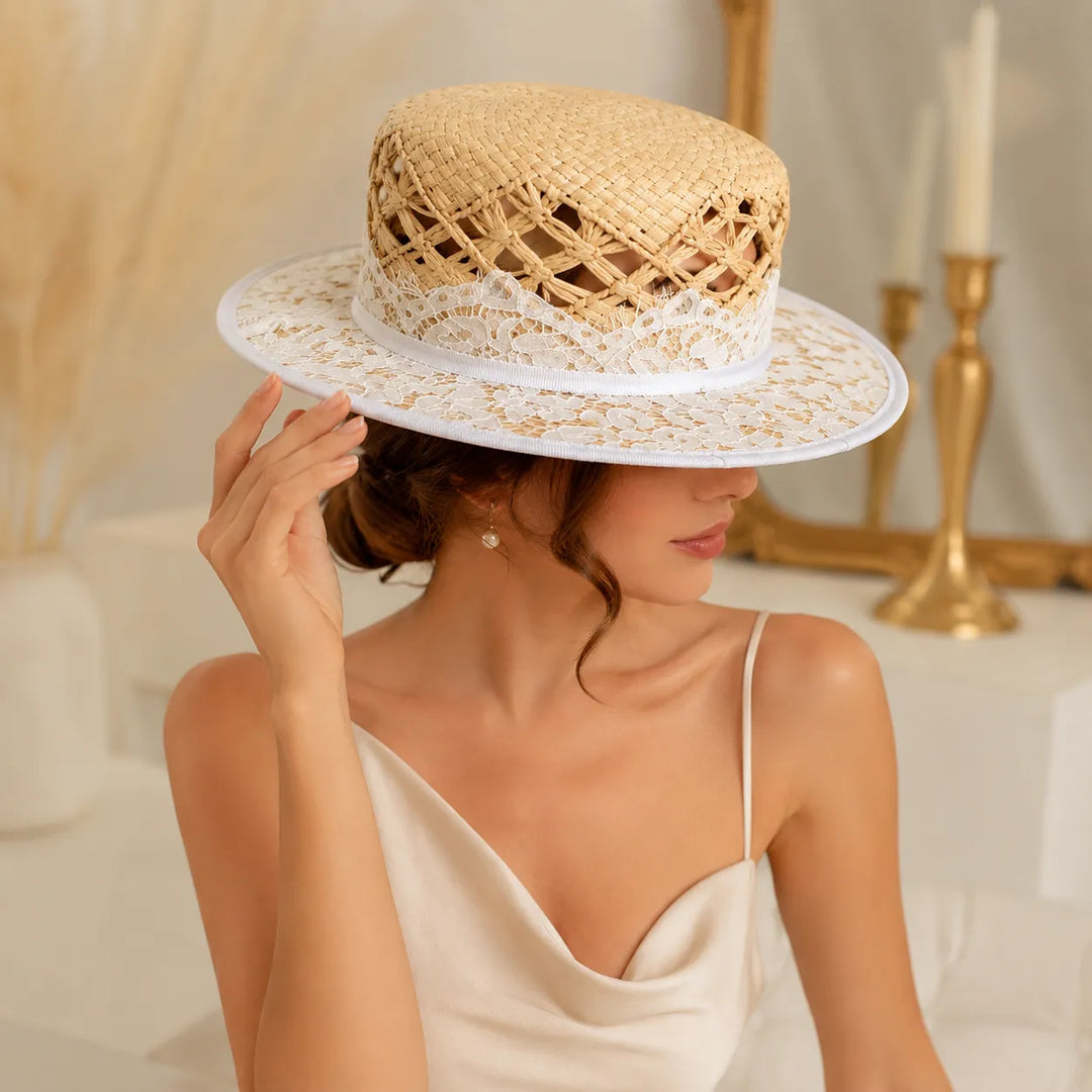 Chapeau Japonais Raphia Élégant
