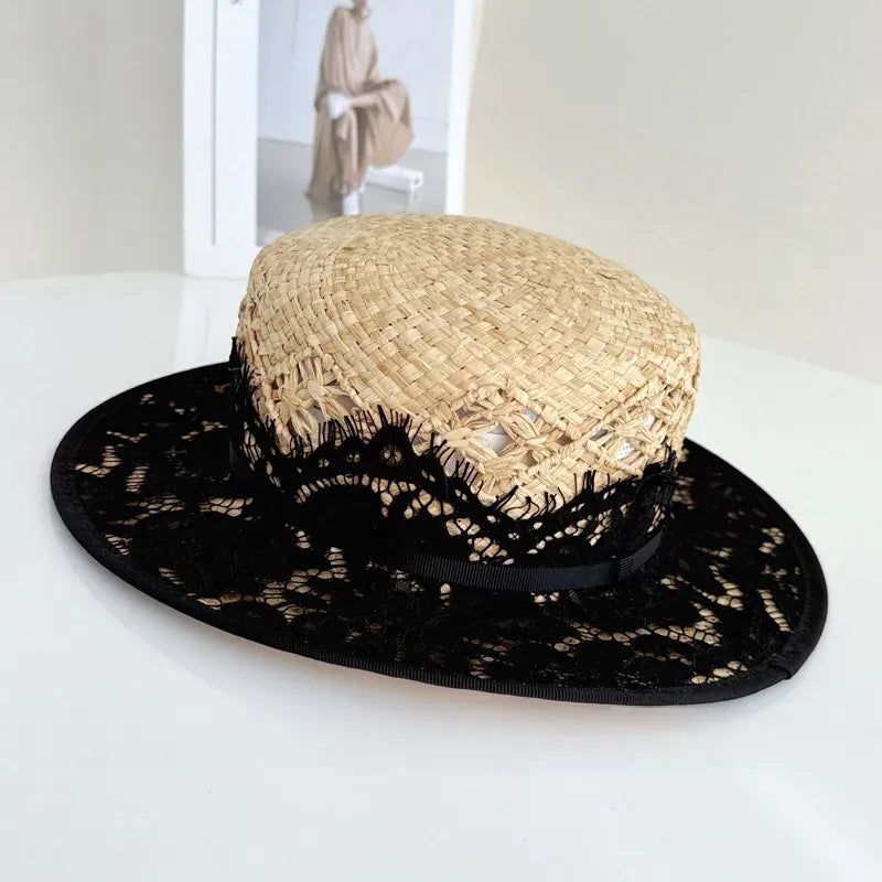 Chapeau Japonais Raphia Élégant délicat
