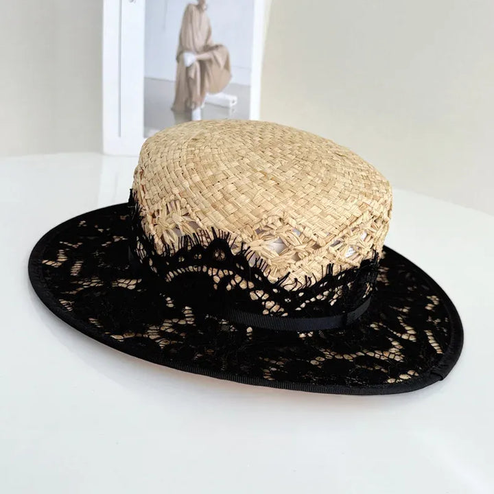 Chapeau Japonais Raphia Élégant délicat