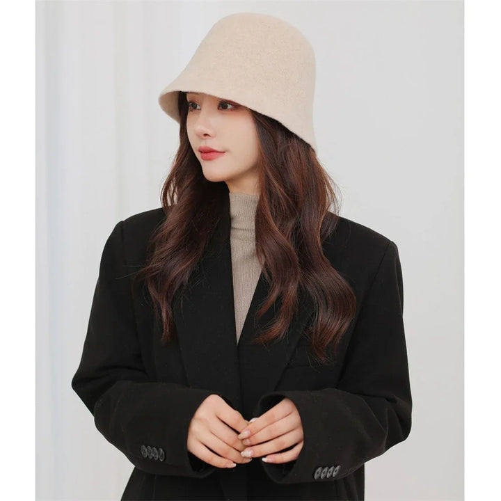 Chapeau Japonais Seau d’Hiver Marron Clair
