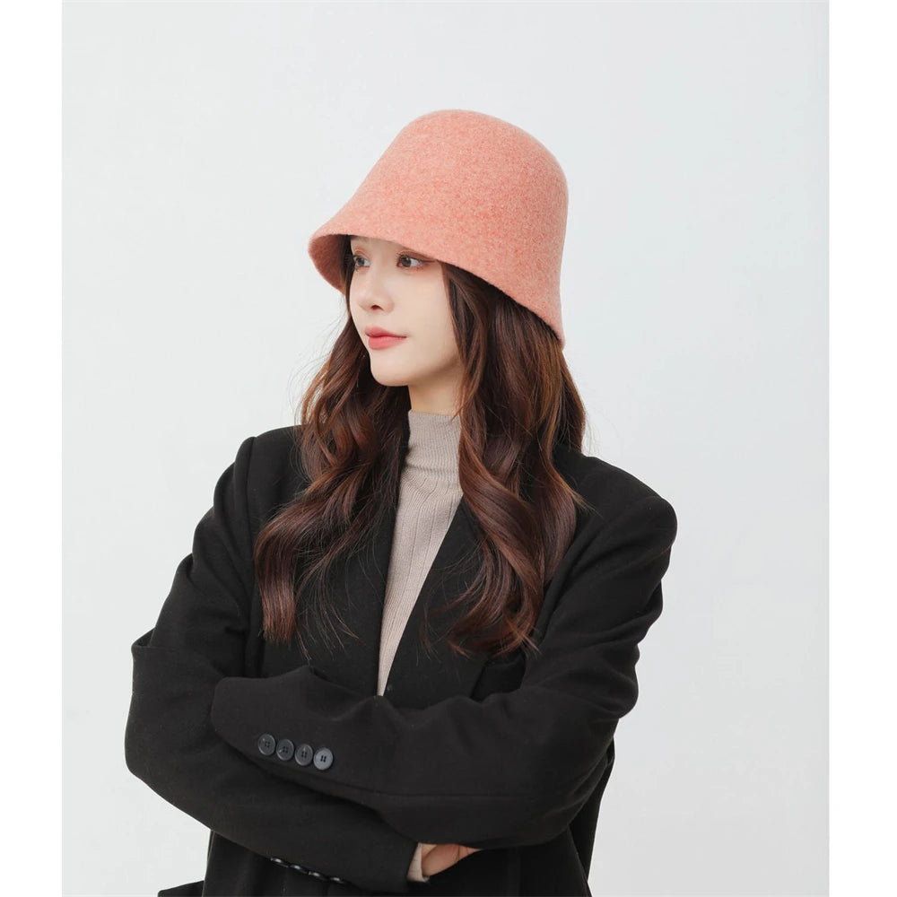 Chapeau Japonais Seau d’Hiver Rose