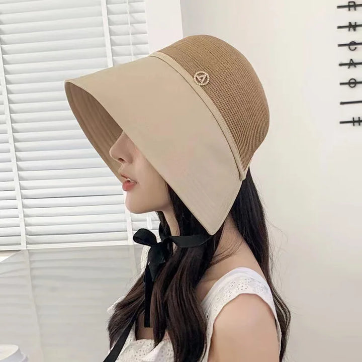 Chapeau d'été japonais en paille Beige