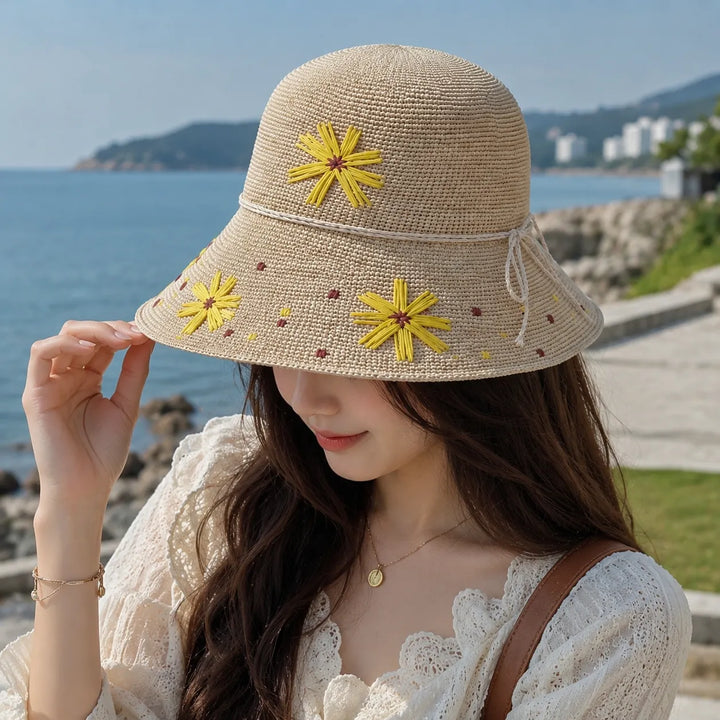 Chapeau de Paille Fleuri Japonais