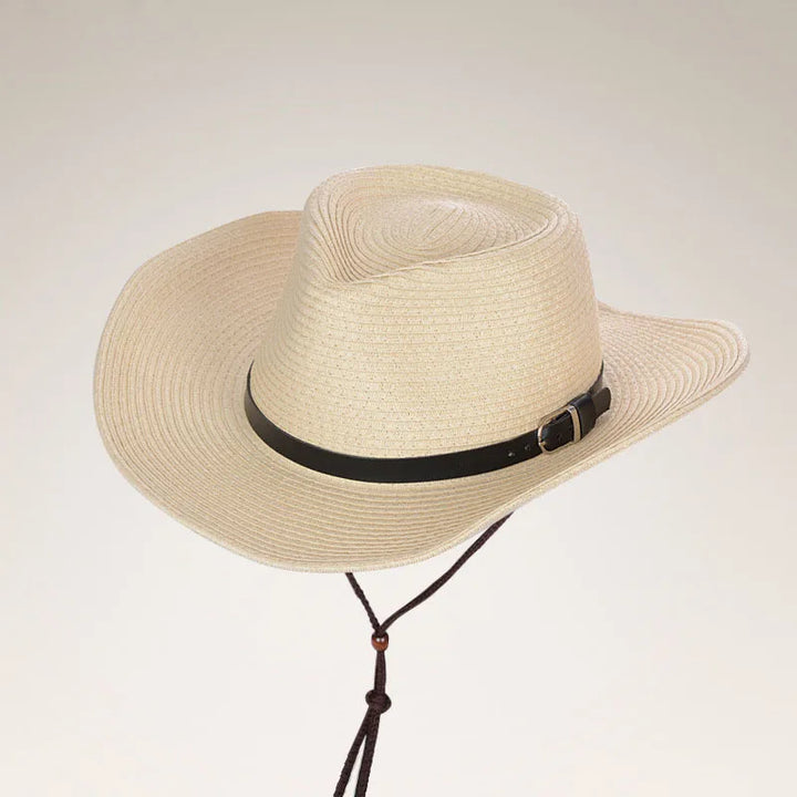 Chapeau de Paille Japonais à Ficelle Beige